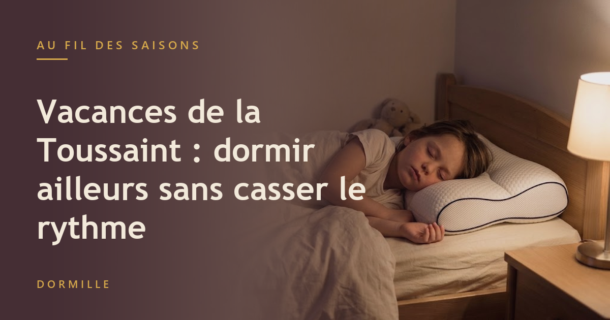 Vacances de la Toussaint : dormir ailleurs sans casser le rythme